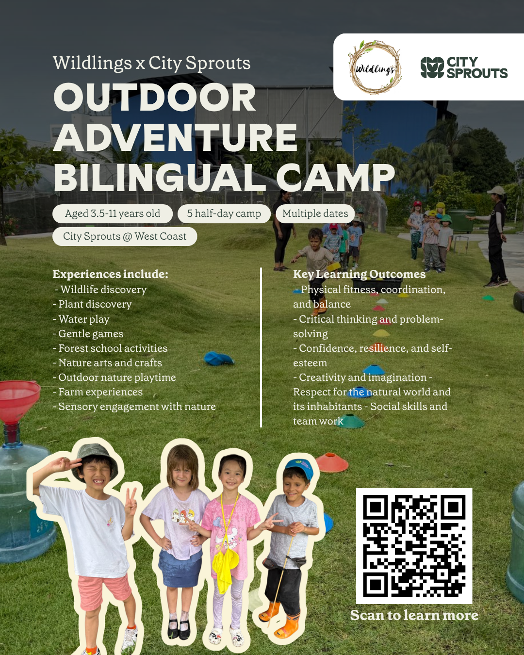 Wildlings x City Sprouts Outdoor Adventure Bilingual Camp