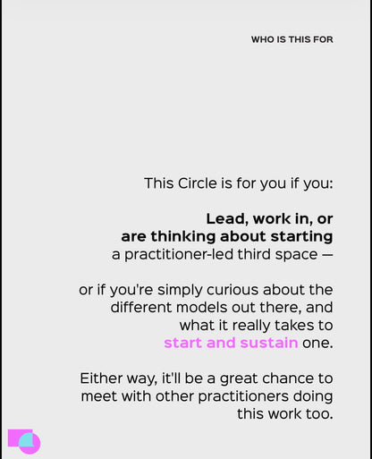 CNFC Circle: Third Spaces Need Money & Mission