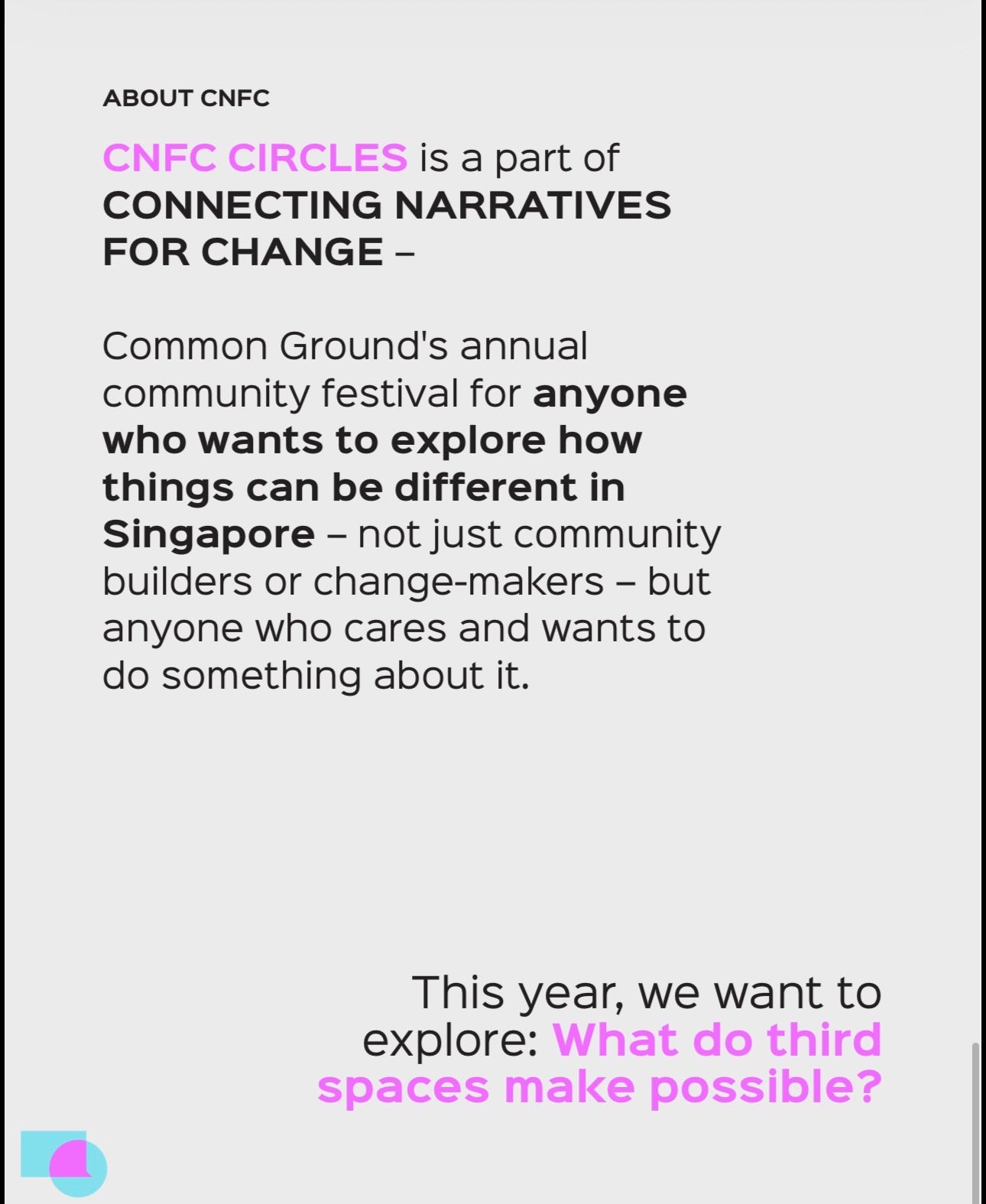 CNFC Circle: Third Spaces Need Money & Mission