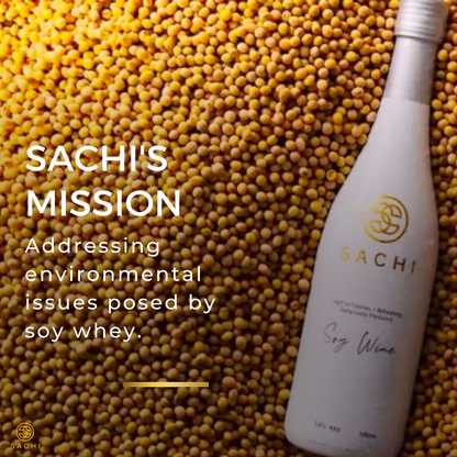 An about us section on Sachi Soy Wine and its mission and vision