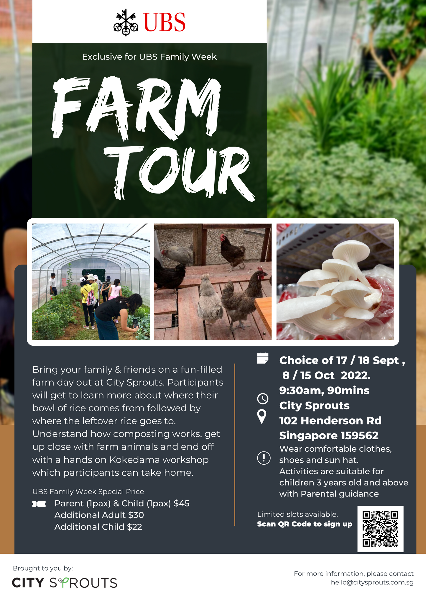 UBS Family Week Exclusive - Farm Tour @ City Sprouts